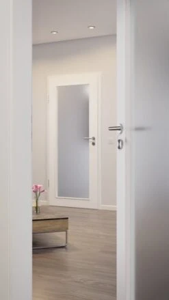 HÖRMANN Innentür Ultramatt Weiß Duradecor Proline Concepto Mit Lichtausschnitt LA 27 -Türen Verkauf 2.3 innentueren concepto la 27 ultramatt weiss 187518 stilwelt closeup