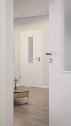 HÖRMANN Innentür Schiefer Weiß Duradecor Proline Concepto Mit Lichtausschnitt LA 4 -Türen Verkauf 2.3 innentueren concepto la 4 schiefer weiss 187562 stilwelt closeup