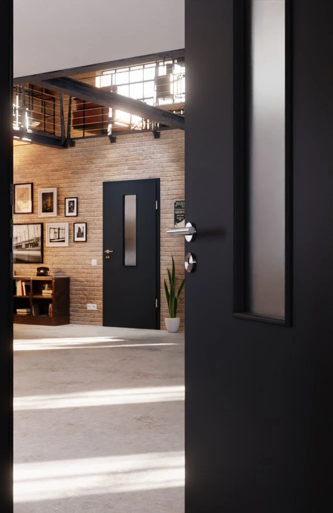 HÖRMANN Innentür Ultramatt Anthrazit Duradecor Proline Concepto Mit Lichtausschnitt LA 4 3 HÖRMANN Innentür Ultramatt Anthrazit Duradecor Proline Concepto Mit Lichtausschnitt LA 4 - Image 3