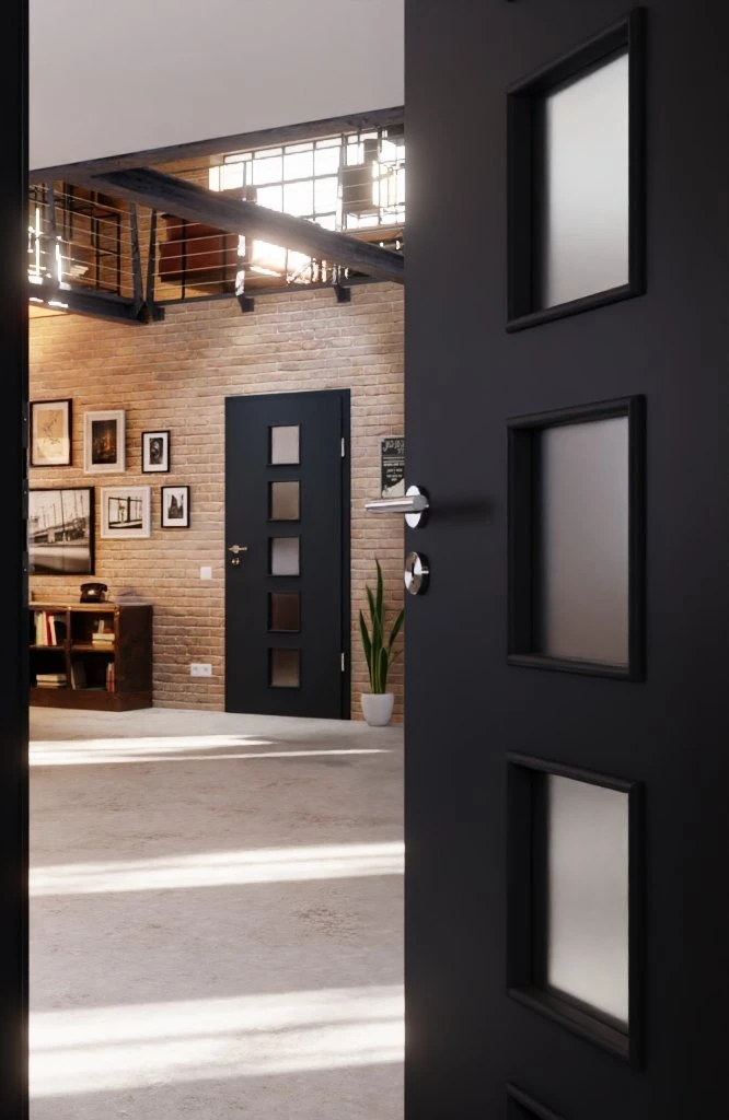 HÖRMANN Innentür Ultramatt Anthrazit Duradecor Proline Concepto Mit Lichtausschnitt LA 5 3 HÖRMANN Innentür Ultramatt Anthrazit Duradecor Proline Concepto Mit Lichtausschnitt LA 5 - Image 3