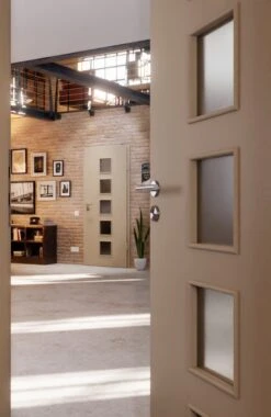 HÖRMANN Innentür Ultramatt Taupe Duradecor Proline Concepto Mit Lichtausschnitt LA 5 -Türen Verkauf 2.3 innentueren concepto la 5 ultramatt taupe 187550 stilwelt closeup 1