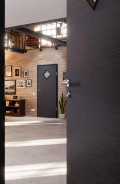 HÖRMANN Innentür Schiefer Anthrazit Duradecor Proline Concepto Mit Lichtausschnitt LA 6 -Türen Verkauf 2.3 innentueren concepto la 6 schiefer anthrazit 187590 stilwelt closeup