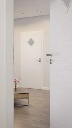 HÖRMANN Innentür Schiefer Weiß Duradecor Proline Concepto Mit Lichtausschnitt LA 6 -Türen Verkauf 2.3 innentueren concepto la 6 schiefer weiss 187564 stilwelt closeup