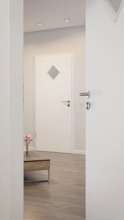 HÖRMANN Innentür Ultramatt Weiß Duradecor Proline Concepto Mit Lichtausschnitt LA 6 -Türen Verkauf 2.3 innentueren concepto la 6 ultramatt weiss 187512 stilwelt closeup