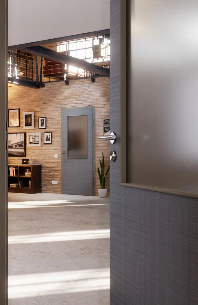 HÖRMANN Innentür Leinen Staubgrau Duradecor Proline Concepto Mit Lichtausschnitt LA 7 4 HÖRMANN Innentür Leinen Staubgrau Duradecor Proline Concepto Mit Lichtausschnitt LA 7 - Image 4