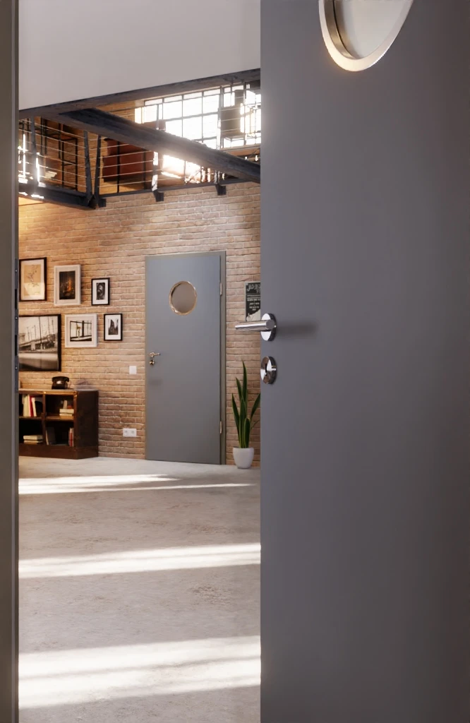 HÖRMANN Innentür Ultramatt Staubgrau Duradecor Proline Concepto Mit Lichtausschnitt LA Bullauge 4 HÖRMANN Innentür Ultramatt Staubgrau Duradecor Proline Concepto Mit Lichtausschnitt LA Bullauge - Image 4