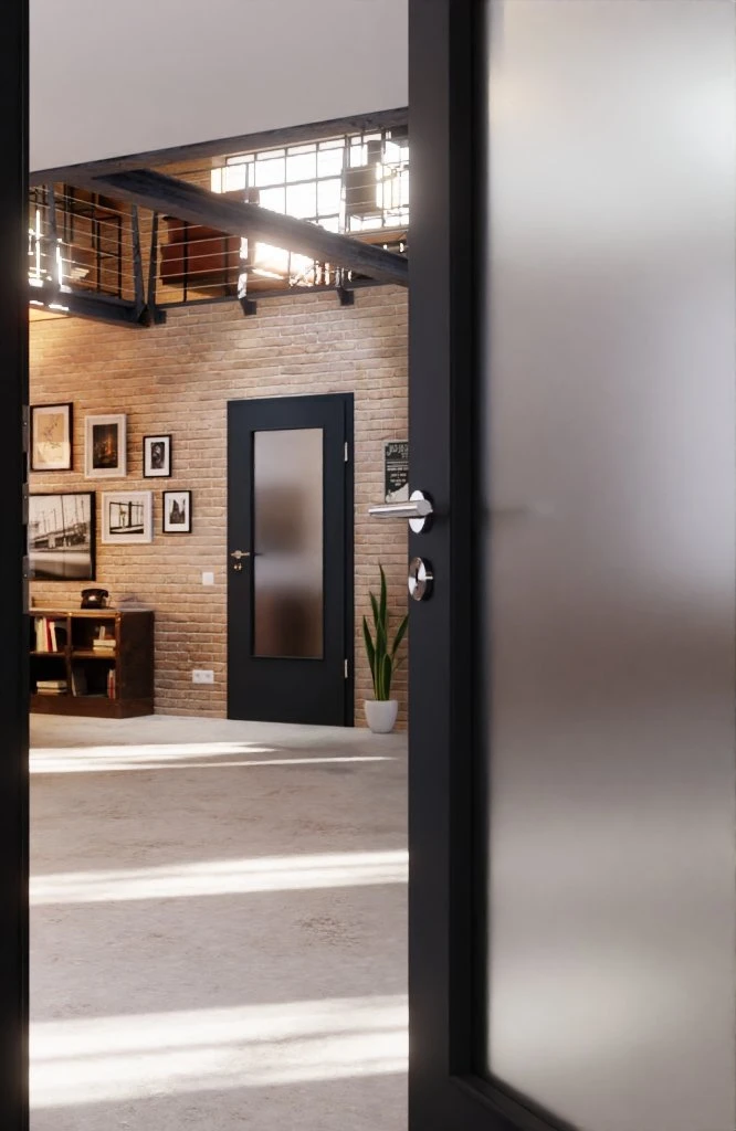 HÖRMANN Innentür Ultramatt Anthrazit Duradecor Proline Concepto Mit Lichtausschnitt LA-DIN 3 HÖRMANN Innentür Ultramatt Anthrazit Duradecor Proline Concepto Mit Lichtausschnitt LA-DIN - Image 3