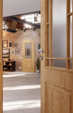 HÖRMANN Innentür Georgia 2 Wildeiche Duradecor ClassicLine Mit Lichtausschnitt LA Lugano -Türen Verkauf 2.3 innentueren georgia 02 la lugano wildeiche 189914 stilwelt closeup