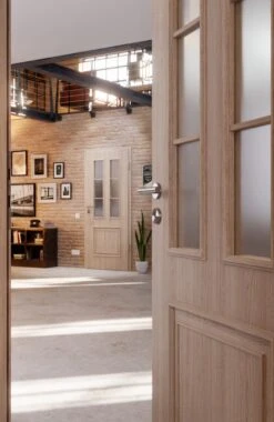 HÖRMANN Innentür Georgia 3 Graueiche Duradecor ClassicLine Mit Lichtausschnitt LA Sprosse 1/3 -Türen Verkauf 2.3 innentueren georgia 03 la sprosse 1 3 graueiche 189944 stilwelt closeup