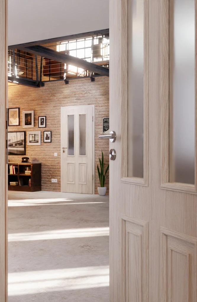 HÖRMANN Innentür Georgia 4 Gebürstete Salzeiche Duradecor ClassicLine Mit Lichtausschnitt LA 4 HÖRMANN Innentür Georgia 4 Gebürstete Salzeiche Duradecor ClassicLine Mit Lichtausschnitt LA - Image 4