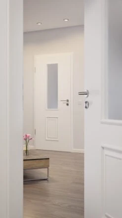 HÖRMANN Innentür Georgia 5 Verkehrsweiß RAL 9016 Duradecor ClassicLine Mit Lichtausschnitt LA -Türen Verkauf 2.3 innentueren georgia 05 la ral9016 189994 stilwelt closeup