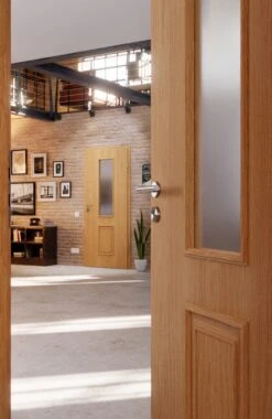 HÖRMANN Innentür Georgia 5 Weißeiche Duradecor ClassicLine Mit Lichtausschnitt LA -Türen Verkauf 2.3 innentueren georgia 05 la weisseiche 189991 stilwelt closeup