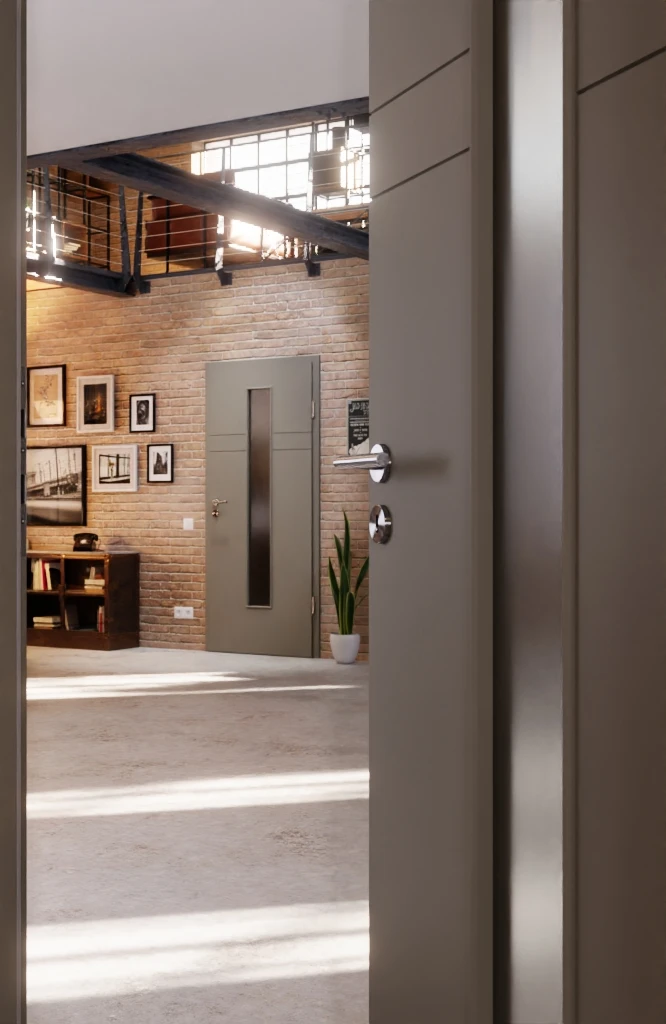 HÖRMANN Innentür Groove 78 Staubgrau RAL 7037 Lack DesignLine Mit Lichtausschnitt LA 24 Mittig 4 HÖRMANN Innentür Groove 78 Staubgrau RAL 7037 Lack DesignLine Mit Lichtausschnitt LA 24 Mittig - Image 4