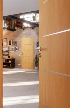 HÖRMANN Innentür Französische Buche Duradecor DesignLine Steel-Plain -Türen Verkauf 2.3 innentueren steel plain 14 franzoesische buche 189392 stilwelt closeup