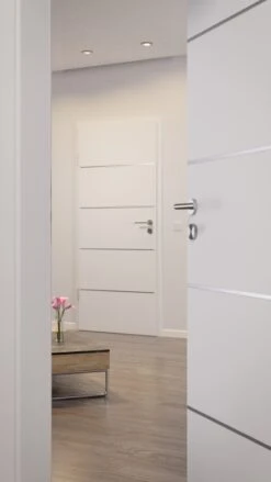 HÖRMANN Innentür Bütte Weiß Duradecor DesignLine Steel-Plain -Türen Verkauf 2.3 innentueren steel plain 27 buette weiss 189423 stilwelt closeup