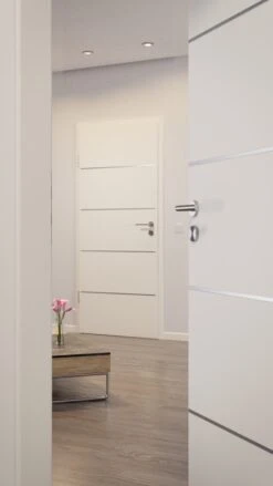 HÖRMANN Innentür Verkehrsweiß RAL 9016 Duradecor DesignLine Steel-Plain -Türen Verkauf 2.3 innentueren steel plain 27 ral9010 189424 stilwelt closeup