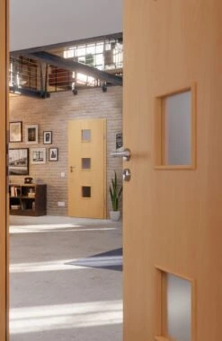 HÖRMANN Innentür Französische Buche Duradecor ProLine Mit Lichtausschnitt LA 10 -Türen Verkauf 2.3 innentueren baseline duradecor glatt la 10 franzoesische buche 160155 stilwelt closeup