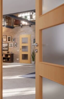 HÖRMANN Innentür Französische Buche Duradecor ProLine Mit Lichtausschnitt LA 11 -Türen Verkauf 2.3 innentueren baseline duradecor glatt la 11 franzoesische buche 160156 stilwelt closeup