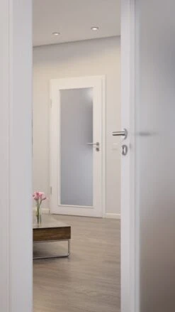 HÖRMANN Innentür Esche Weiß Duradecor ProLine Mit Lichtausschnitt LA 27 -Türen Verkauf 2.3 innentueren baseline duradecor glatt la 27 esche weiss 160005 stilwelt closeup