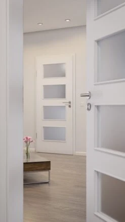 HÖRMANN Innentür Bütte Weiß Duradecor ProLine Mit Lichtausschnitt LA 9 -Türen Verkauf 2.3 innentueren baseline duradecor glatt la 9 buette weiss 159992 stilwelt closeup