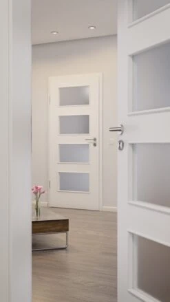 HÖRMANN Innentür Verkehrsweiß RAL 9016 Duradecor ProLine Mit Lichtausschnitt LA 9 -Türen Verkauf 2.3 innentueren baseline duradecor glatt la 9 ral9016 160037 stilwelt closeup