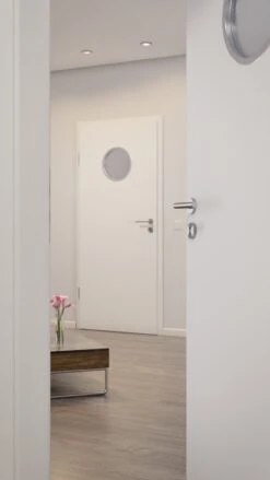 HÖRMANN Innentür Verkehrsweiß RAL 9016 Duradecor ProLine Mit Lichtausschnitt LA Bullauge 12 HÖRMANN Innentür Verkehrsweiß RAL 9016 Duradecor ProLine Mit Lichtausschnitt LA Bullauge -Türen Verkauf 2.3 innentueren baseline duradecor glatt la bullauge ral9016 160042 stilwelt closeup