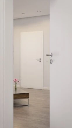 HÖRMANN Innentür Gebürstetes Weiß Duradecor ProLine -Türen Verkauf 2.3 innentueren baseline duradecor struktur gebuerstetes weiss 160070 stilwelt closeup