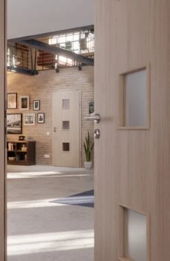 HÖRMANN Innentür Graueiche Duradecor ProLine Mit Lichtausschnitt LA 10 -Türen Verkauf 2.3 innentueren baseline duradecor struktur la 10 graueiche 160083 stilwelt closeup