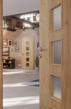 HÖRMANN Innentür Wildeiche Duradecor ProLine Mit Lichtausschnitt LA 5 -Türen Verkauf 2.3 innentueren baseline duradecor struktur la 5 wildeiche 160126 stilwelt closeup