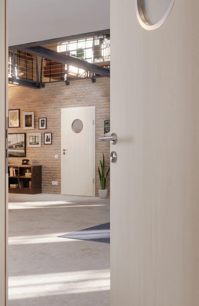 HÖRMANN Innentür Gebürstete Pinie Duradecor ProLine Mit Lichtausschnitt LA Bullauge 4 HÖRMANN Innentür Gebürstete Pinie Duradecor ProLine Mit Lichtausschnitt LA Bullauge - Image 4