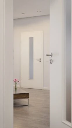 HÖRMANN Innentür Reinweiß RAL 9010 Lack ProLine Mit Lichtausschnitt LA 24 Mittig -Türen Verkauf 2.3 innentueren baseline lack la 24 ral9010 160139 stilwelt closeup