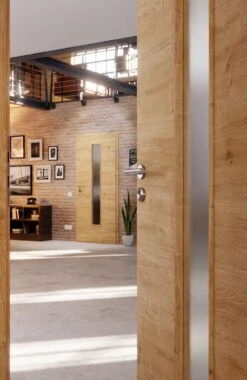 HÖRMANN Innentür Wildeiche Quer Duradecor ProLine Mit Lichtausschnitt LA 24 Mittig -Türen Verkauf 2.4 innentueren baseline duradecor struktur la 24 cross wildeiche 169355 stilwelt closeup