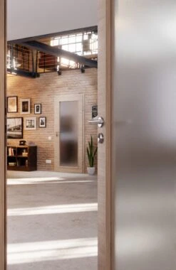 HÖRMANN Innentür Graueiche Quer Duradecor ProLine Mit Lichtausschnitt LA 27 -Türen Verkauf 2.4 innentueren baseline duradecor struktur la 27 cross graueiche 169210 stilwelt closeup