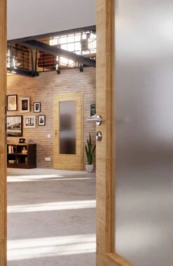 HÖRMANN Innentür Wildeiche Quer Duradecor ProLine Mit Lichtausschnitt LA-DIN -Türen Verkauf 2.4 innentueren baseline duradecor struktur la din cross wildeiche 169342 stilwelt closeup