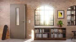 HÖRMANN Innentür Staubgrau RAL 7037 Duradecor ProLine Mit Lichtausschnitt LA 4 Mittig -Türen Verkauf 2.4 innentueren baseline la 4 m ral7037 214717 stilwelt detail