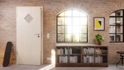 HÖRMANN Innentür Gebürstete Pinie Duradecor ProLine Mit Lichtausschnitt LA 6 Raute -Türen Verkauf 2.4 innentueren baseline la 6 gebuerstete pinie 214782 stilwelt detail