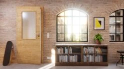 HÖRMANN Innentür Wildeiche Quer Duradecor ProLine Mit Lichtausschnitt LA 7 -Türen Verkauf 2.4 innentueren baseline la 7 cross wildeiche 214852 stilwelt detail