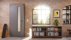 HÖRMANN Innentür Ultramatt Staubgrau Duradecor Proline Concepto Mit Lichtausschnitt LA 24 Schlossseitig -Türen Verkauf 2.4 innentueren concepto la 24 s ultramatt staubgrau 226311 stilwelt detail