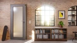 HÖRMANN Innentür Leinen Staubgrau Duradecor Proline Concepto Mit Lichtausschnitt LA 27 -Türen Verkauf 2.4 innentueren concepto la 27 leinen staubgrau 226220 stilwelt detail