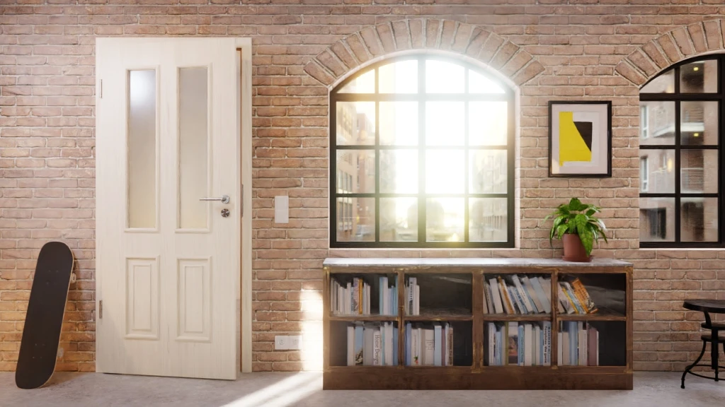 HÖRMANN Innentür Georgia 4 Gebürstete Pinie Duradecor ClassicLine Mit Lichtausschnitt LA 5 HÖRMANN Innentür Georgia 4 Gebürstete Pinie Duradecor ClassicLine Mit Lichtausschnitt LA - Image 5