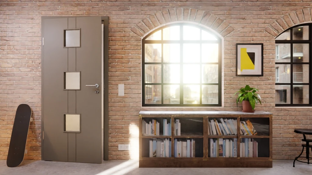 HÖRMANN Innentür Groove 23 Staubgrau RAL 7037 Lack DesignLine Mit Lichtausschnitt LA 10 5 HÖRMANN Innentür Groove 23 Staubgrau RAL 7037 Lack DesignLine Mit Lichtausschnitt LA 10 - Image 5