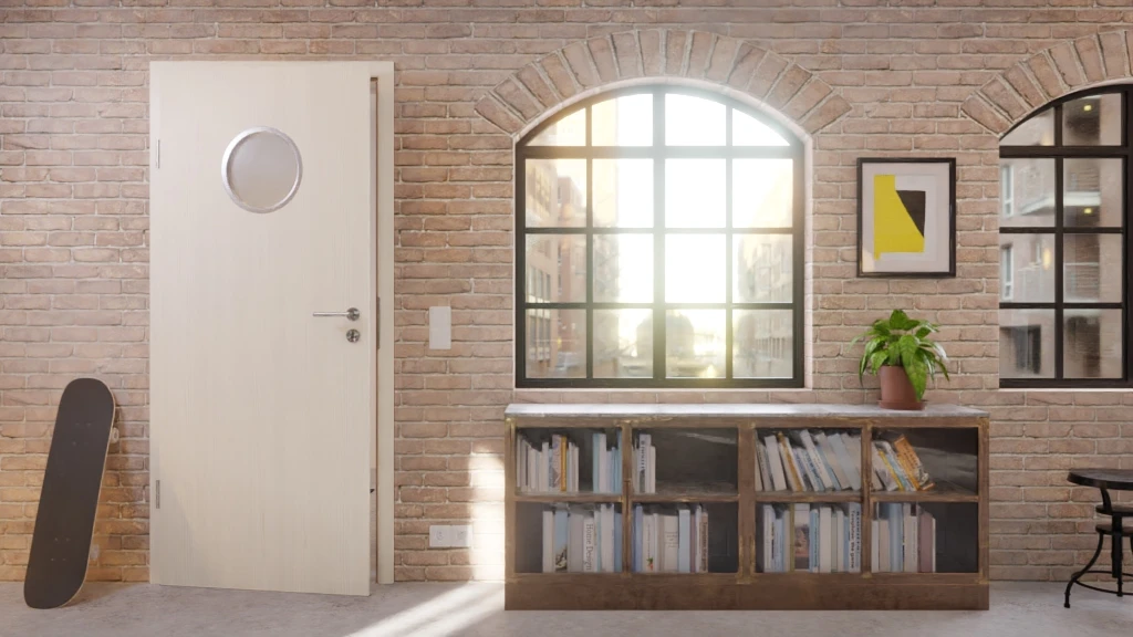 HÖRMANN Innentür Gebürstete Pinie Duradecor ProLine Mit Lichtausschnitt LA Bullauge 5 HÖRMANN Innentür Gebürstete Pinie Duradecor ProLine Mit Lichtausschnitt LA Bullauge - Image 5