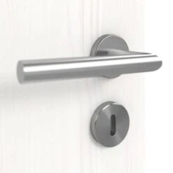 HÖRMANN Doppelflügeltür Gebürstetes Weiß Duradecor ProLine Mit Lichtausschnitt LA 24 Bandseitig Mit Zarge -Türen Verkauf 3.1 fluegeltueren baseline duradecor struktur la 24 b gebuerstetes weiss 211720 detail oberflaeche