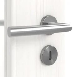 HÖRMANN Doppelflügeltür Gebürstetes Weiß Duradecor ProLine Mit Lichtausschnitt LA 24 Schlossseitig Mit Zarge -Türen Verkauf 3.1 fluegeltueren baseline duradecor struktur la 24 s gebuerstetes weiss 211792 detail oberflaeche