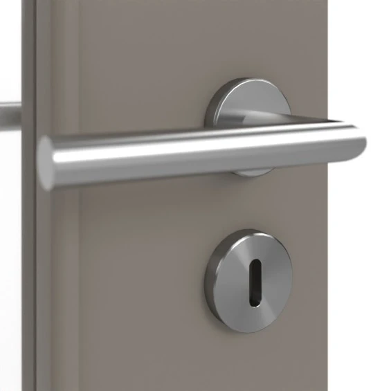 HÖRMANN Doppelflügeltür Taupe RAL 7048 Lack ProLine Mit Lichtausschnitt LA-24 Schlossseitig Mit Zarge 4 HÖRMANN Doppelflügeltür Taupe RAL 7048 Lack ProLine Mit Lichtausschnitt LA-24 Schlossseitig Mit Zarge - Image 4