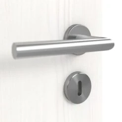 HÖRMANN Doppelflügeltür Gebürstetes Weiß Duradecor ProLine Mit Lichtausschnitt LA 4 Mittig Mit Zarge -Türen Verkauf 3.1 fluegeltueren baseline la 4 m gebuerstetes weiss 214759 detail oberflaeche 1