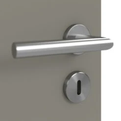 HÖRMANN Doppelflügeltür Staubgrau RAL 7037 Duradecor ProLine Mit Lichtausschnitt LA 6 Raute Mit Zarge -Türen Verkauf 3.1 fluegeltueren baseline la 6 ral7037 214842 detail oberflaeche 1