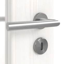 HÖRMANN Doppelflügeltür Gebürstetes Weiß Duradecor ProLine Mit Lichtausschnitt LA 8 Mit Zarge -Türen Verkauf 3.1 fluegeltueren baseline la 8 gebuerstetes weiss 214984 detail oberflaeche 3