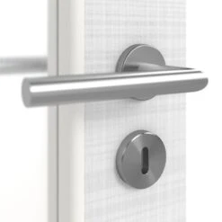 HÖRMANN Doppelflügeltür Leinen Weiß Proline Concepto Mit Lichtausschnitt LA 27 Mit Zarge -Türen Verkauf 3.1 fluegeltueren concepto la 27 leinen weiss 190251 detail oberflaeche 1