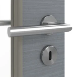 HÖRMANN Doppelflügeltür Schiefer Staubgrau Proline Concepto Mit Lichtausschnitt LA 8 Mit Zarge -Türen Verkauf 3.1 fluegeltueren concepto la 8 cross schiefer staubgrau 226273 detail oberflaeche 1